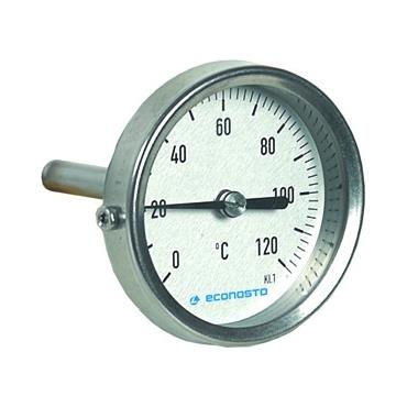 Abb. 675 Edelstahl-Thermometer Ø 63, 0–120 °C, L = 63, feste Einstellung