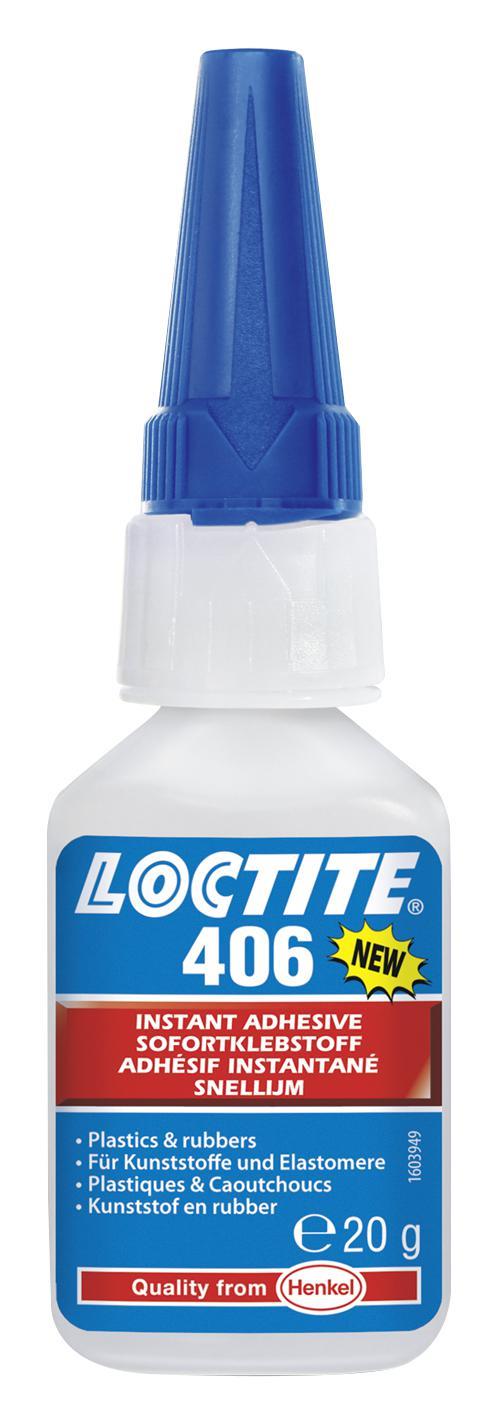 LOCTITE 406-20 GR ELASTISCHER KUNSTSTOFF-SEKUNDENKLEBER