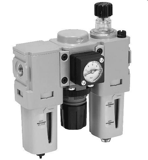 FILTER/REGULATOR + ÖLMESSSTAB 1/4" HA