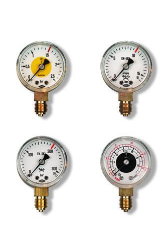 MANOMETER Ø50 SAUERSTOFF 0–200/300 bar G1/4