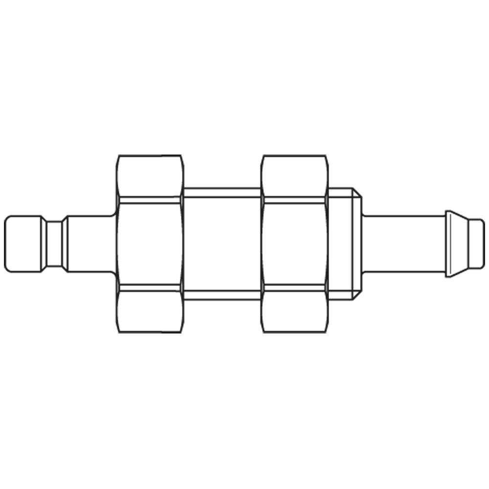 SERIE: 02 STECKER 2 MM SCHLAUCHANSCHLUSS FÜR PANEL-MONTAGE