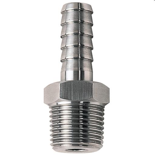 Edelstahl 316 Schlauchnippel 1/2 BSP x 13 mm