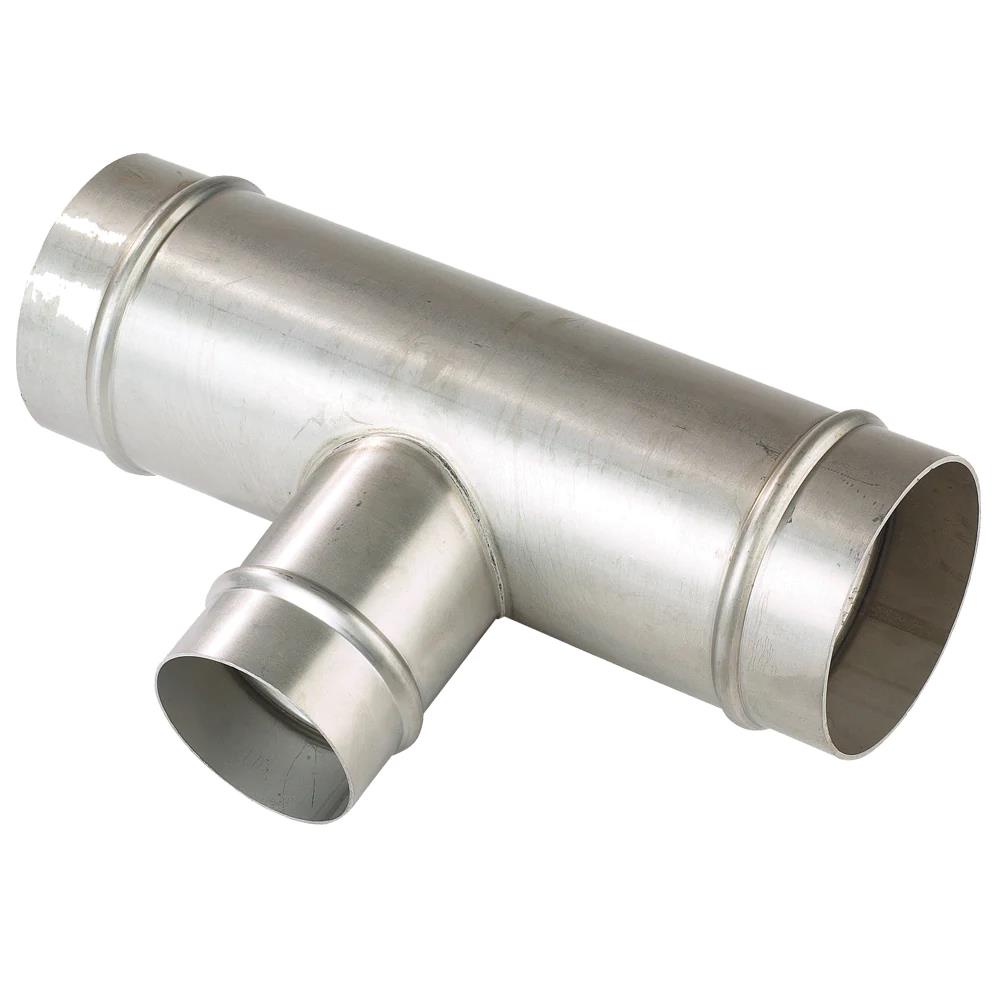 ALUMINIUM-T-STÜCK, UNGLEICH, Ø 168 – Ø 100 – Ø 168 | RA04 L8 L3