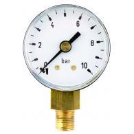 MANOMETER 106001  MESSING  40 MM  0–6 BAR, u. a. G1/8", KLASSE 2,5