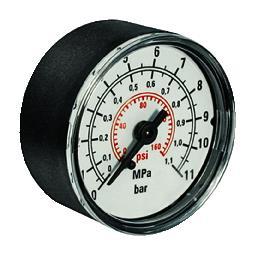 Manometer 0–11 bar, Ø 50 mm, G1/4, AA.