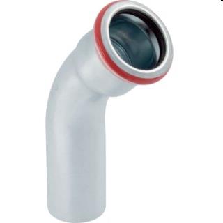 Mapress-Bogen aus C-Stahl, 45°, Keil-Muffe 22 mm