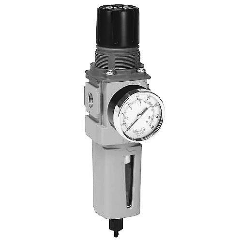 P32 Filter/Druckminderer G1/2 0–8 bar + Manometer mit manuellem Ablassventil