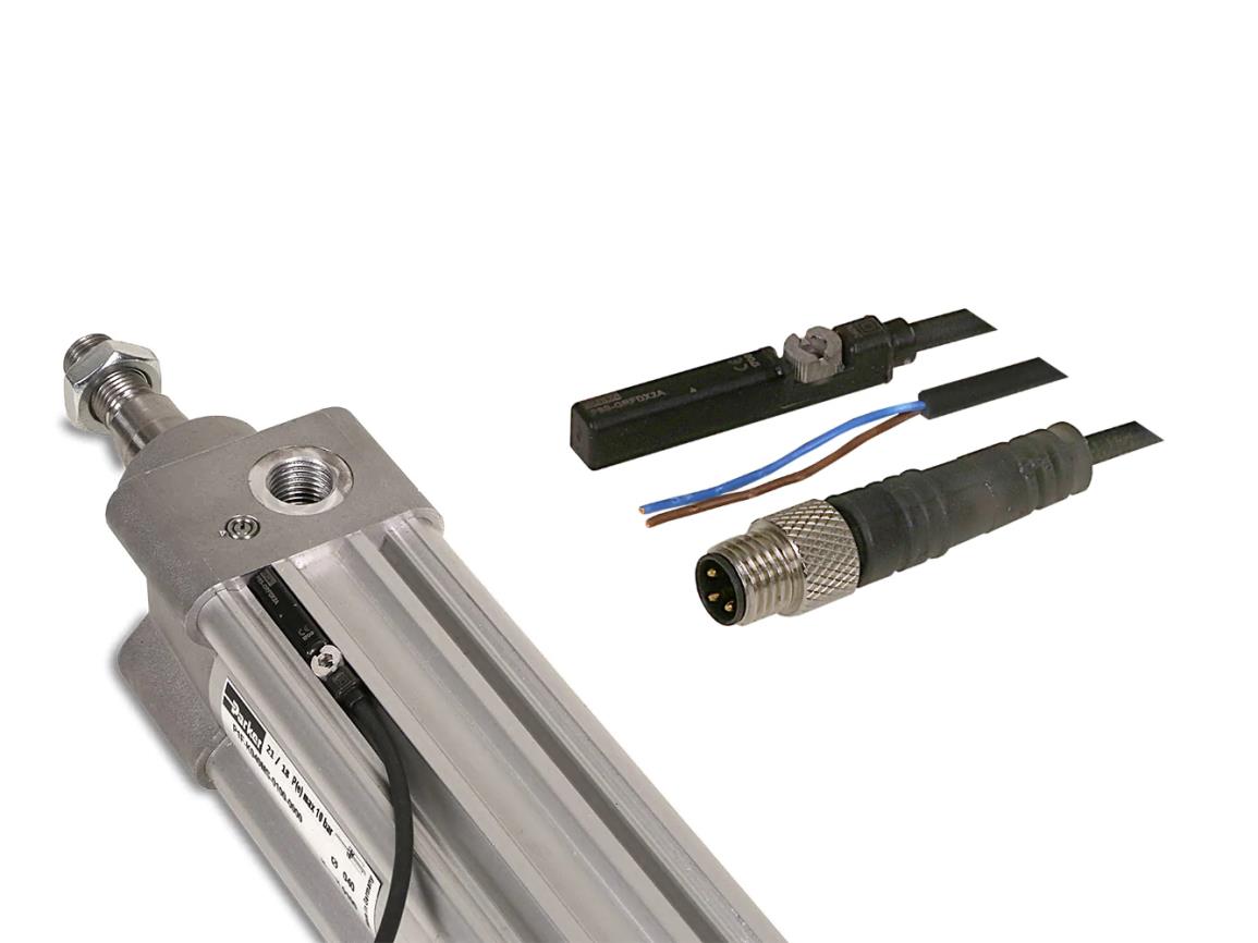 1,0 m PUR-Kabel und 8-mm-Steckverbinder (Stecker)